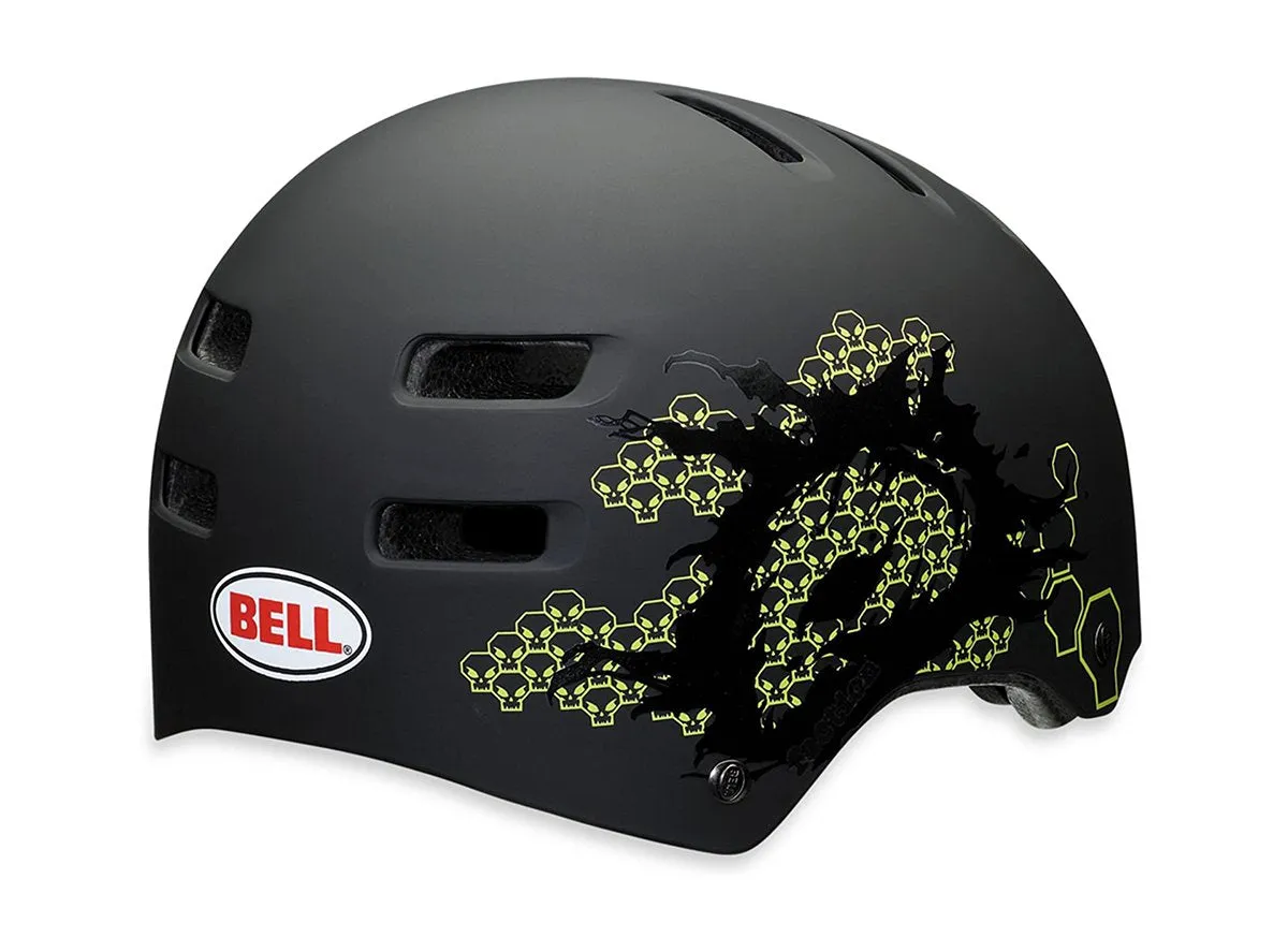 Bell Faction Helmet - Matt Black Skulls