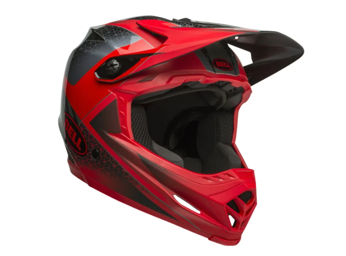 Bell Full-9 Full Face Helmet - Hound Matt - Gloss Crimson-Black-White - 2019