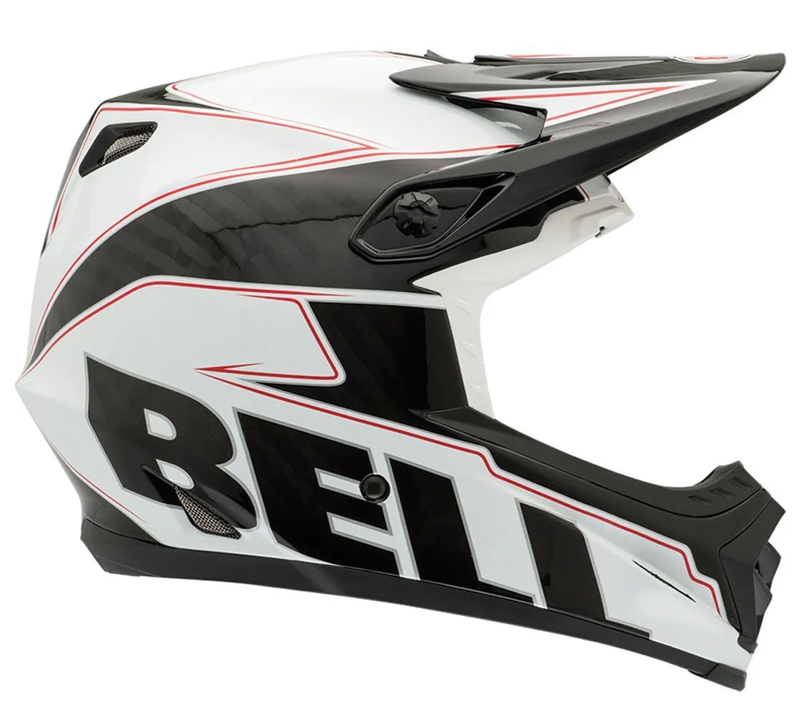 Bell Full-9 Full Face Helmet - White-Black Carbon Emblem