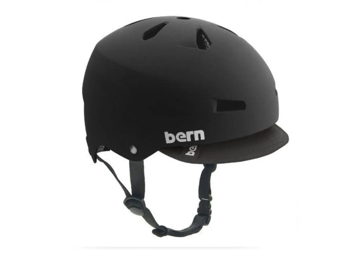 Bern Macon Helmet with Visor - Summer Wallpaper Fade-Matt Black