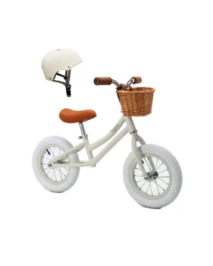 Bicycle BALANCE BIKE Ivory White   Helmet