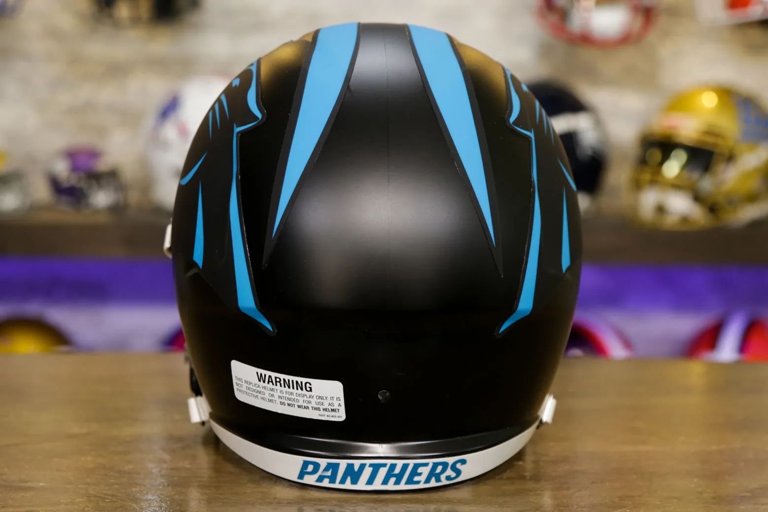 Carolina Panthers Riddell Speed Display Helmet - Black Alternate