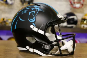 Carolina Panthers Riddell Speed Display Helmet - Black Alternate