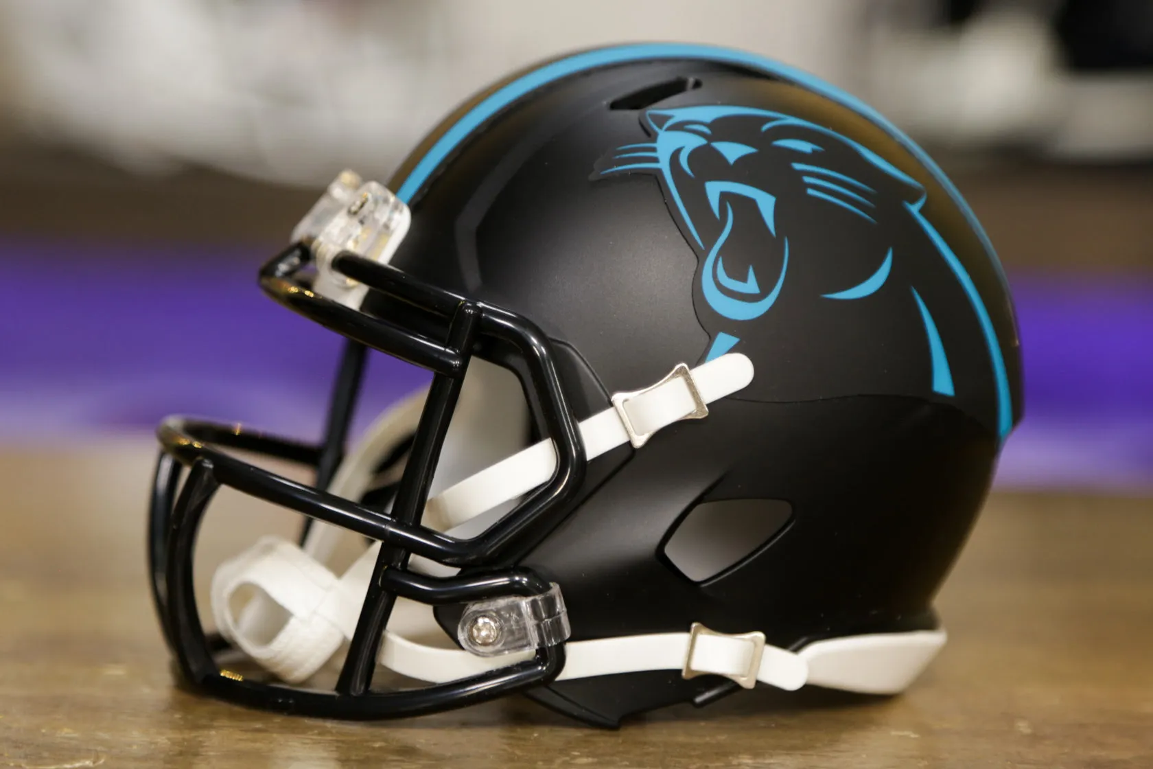 Carolina Panthers Riddell Speed Mini Helmet - Black Alternate