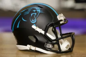 Carolina Panthers Riddell Speed Mini Helmet - Black Alternate