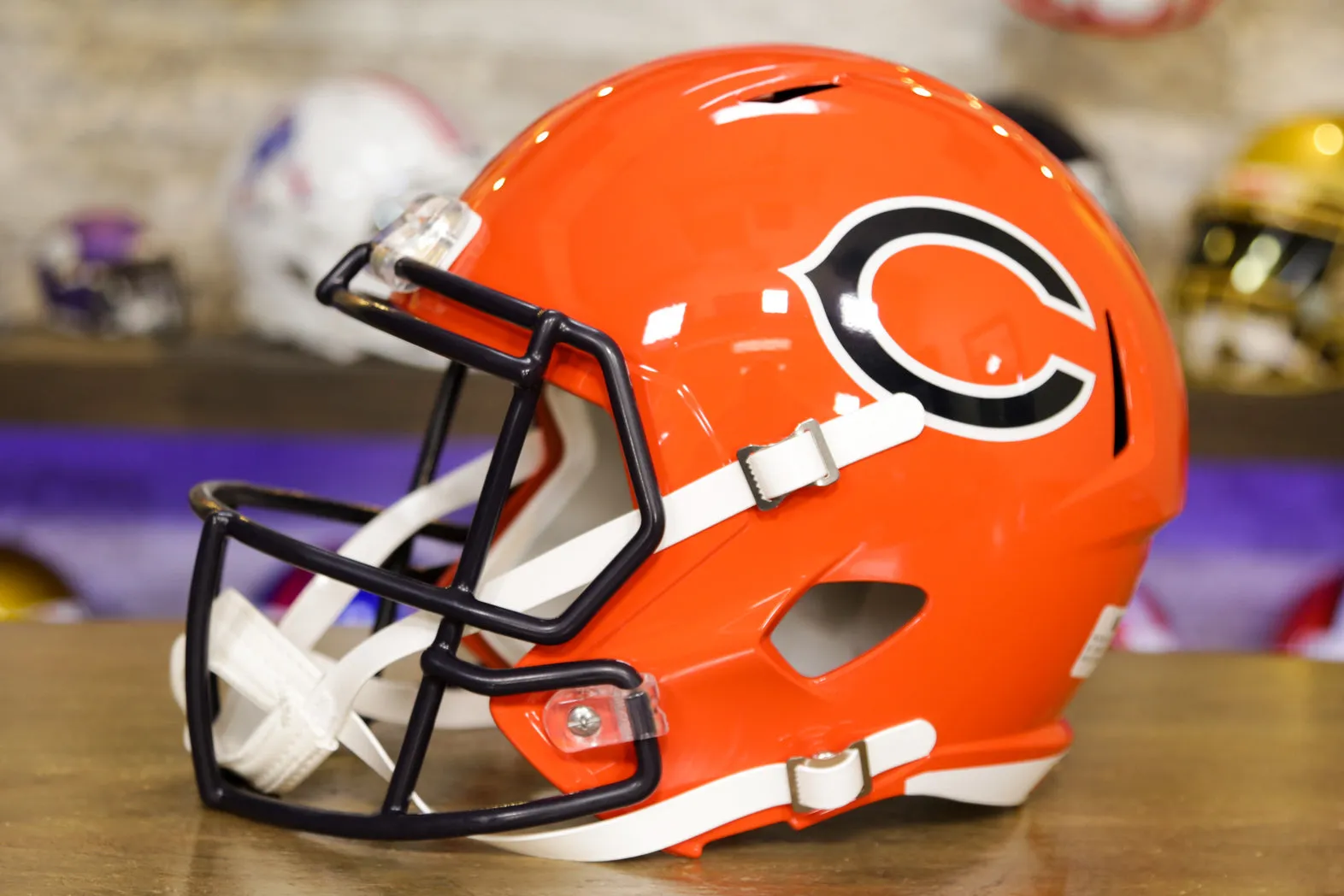 Chicago Bears Riddell Speed Display Helmet - Orange Alternate