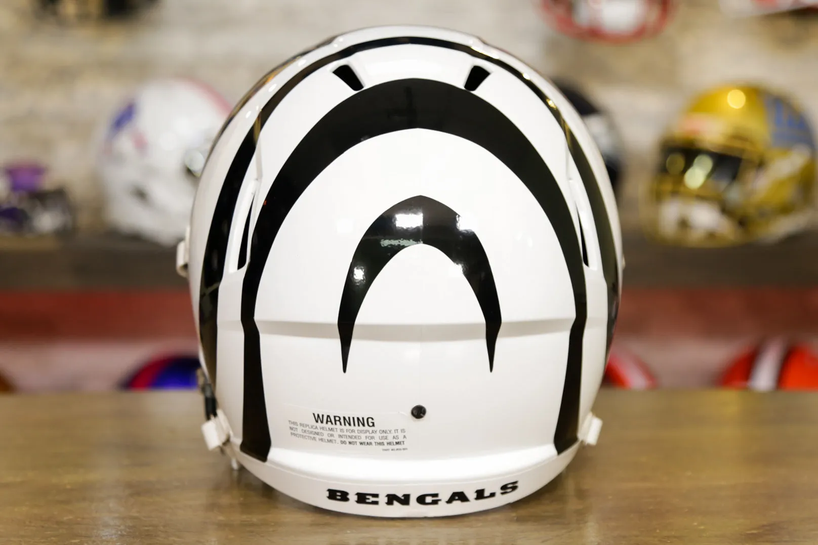 Cincinnati Bengals Riddell Speed Display Helmet - White Bengal Alternate