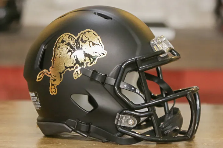Colorado Buffaloes Riddell Speed Mini Helmet - Matte Black/Chrome Ralphie