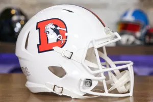 Denver Broncos Riddell Speed Authentic Helmet - Snowcapped Alternate