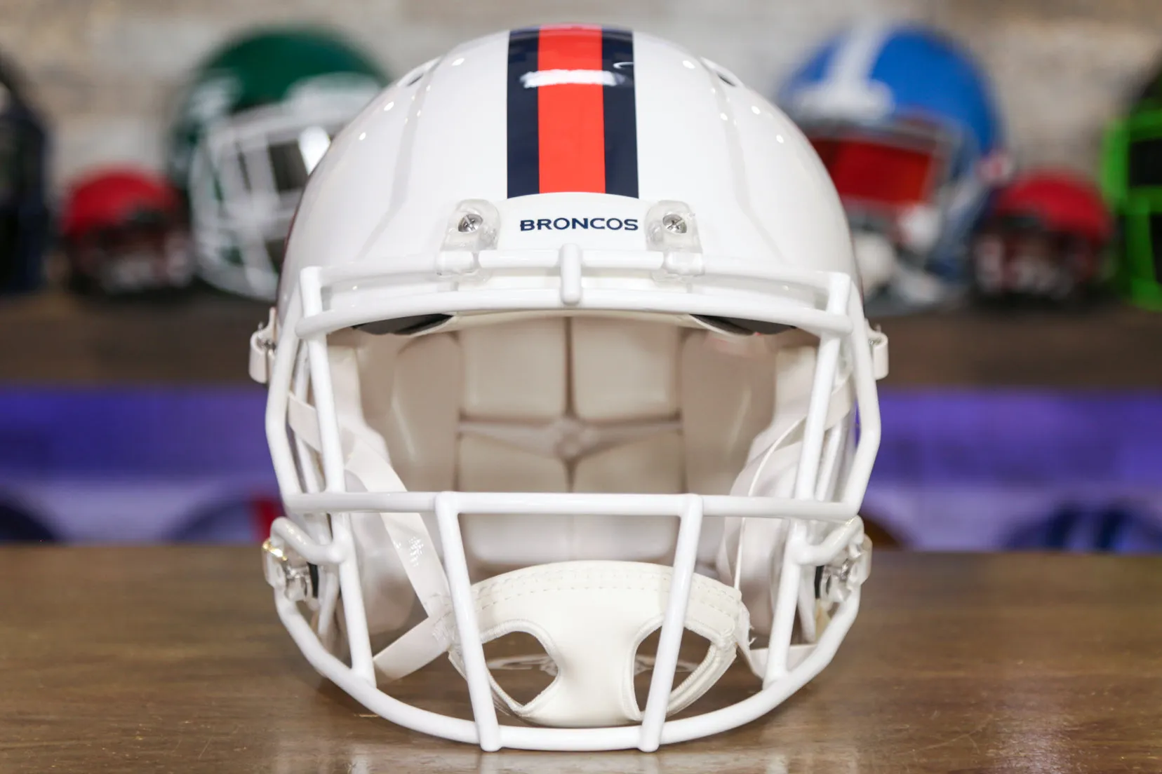 Denver Broncos Riddell Speed Authentic Helmet - Snowcapped Alternate