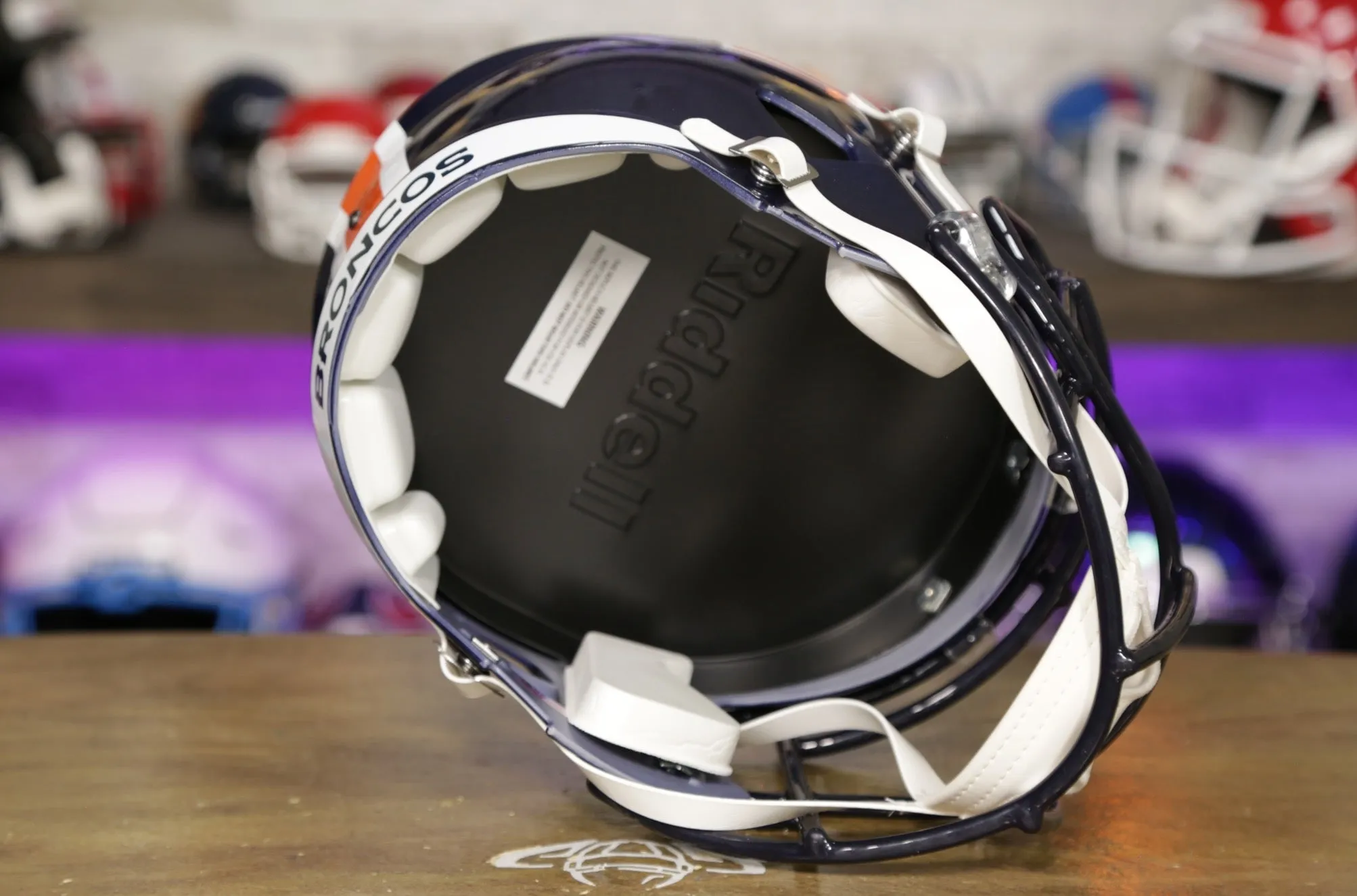 Denver Broncos Riddell Speed Display Helmet - Alternate Color Rush