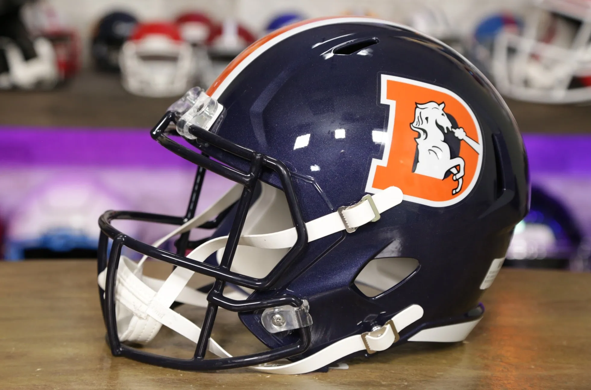 Denver Broncos Riddell Speed Display Helmet - Alternate Color Rush