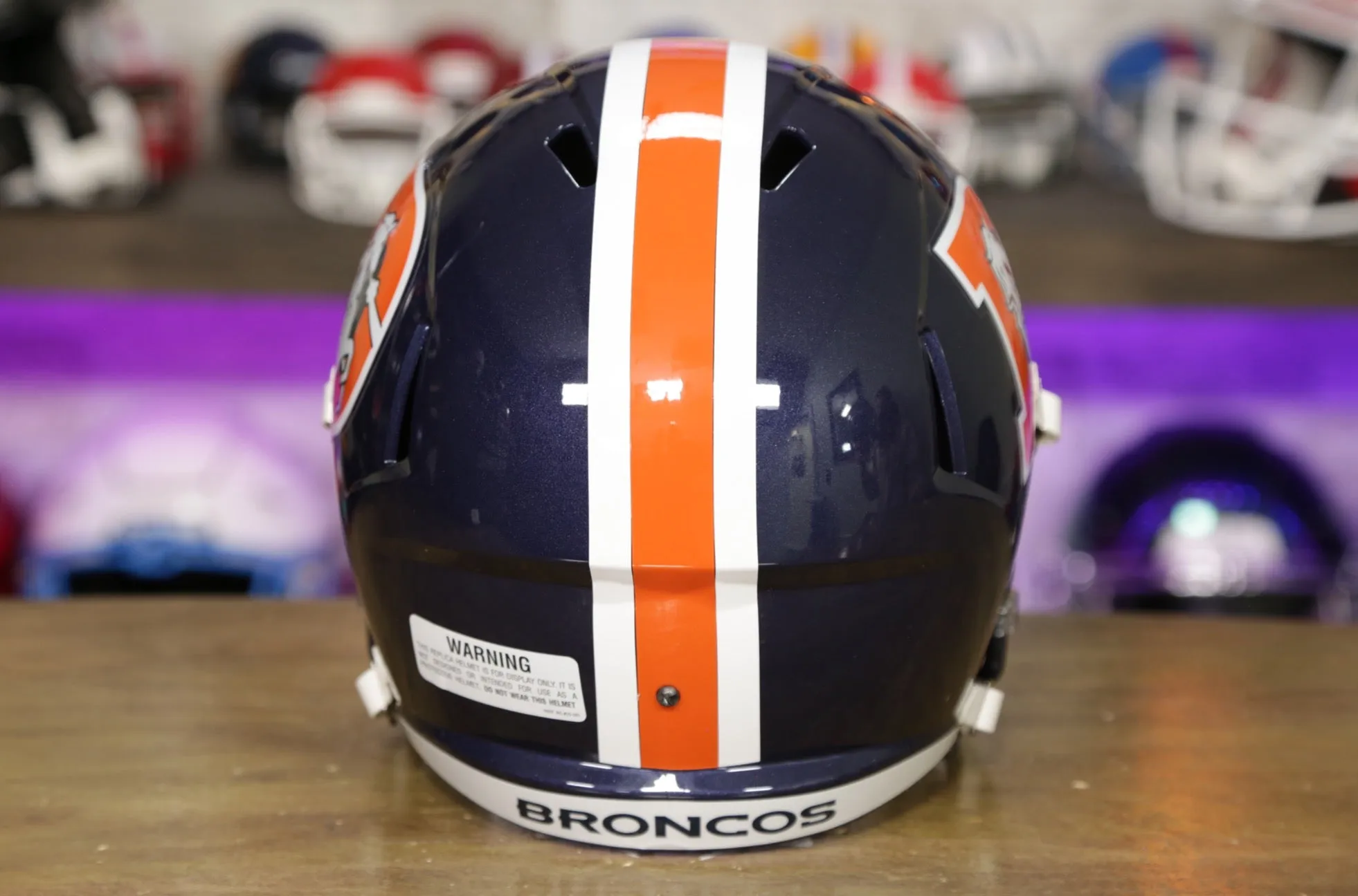 Denver Broncos Riddell Speed Display Helmet - Alternate Color Rush