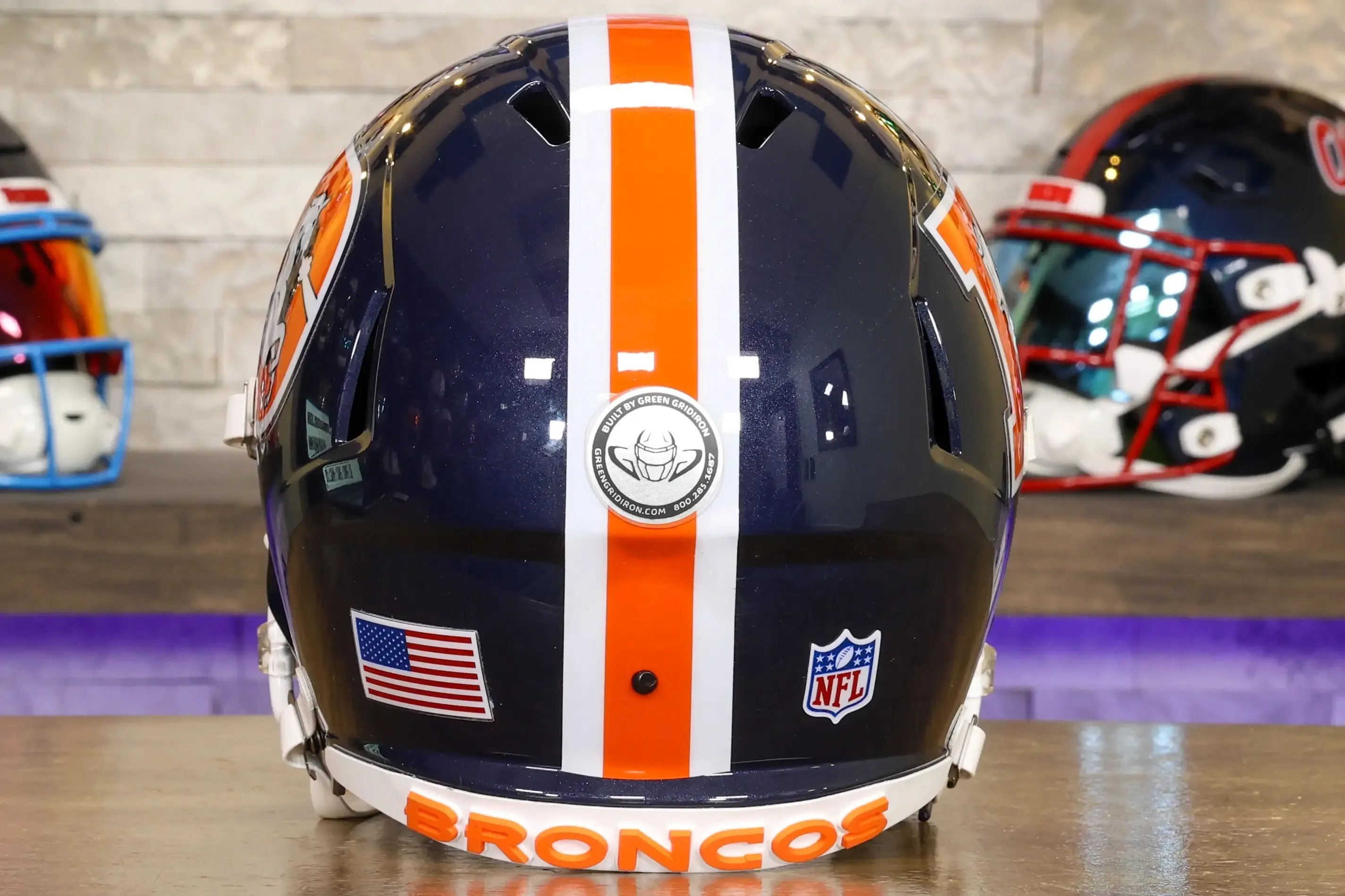 Denver Broncos Riddell Speed Display Helmet - GG Edition 02566