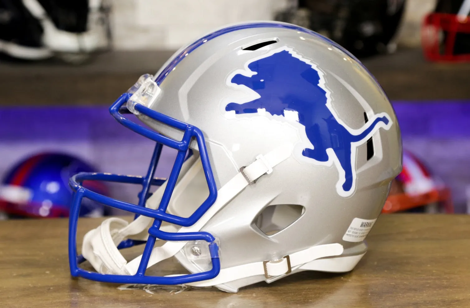 Detroit Lions Riddell Speed Display Helmet -  1983-2002 Throwback
