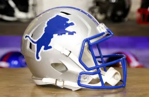 Detroit Lions Riddell Speed Display Helmet -  1983-2002 Throwback