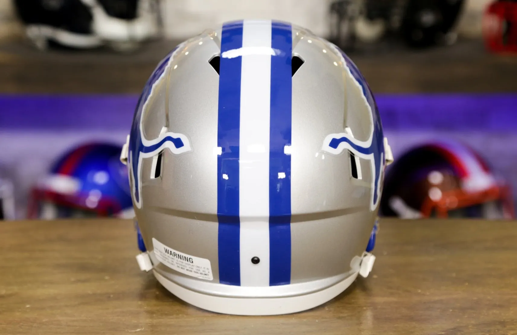 Detroit Lions Riddell Speed Display Helmet -  1983-2002 Throwback