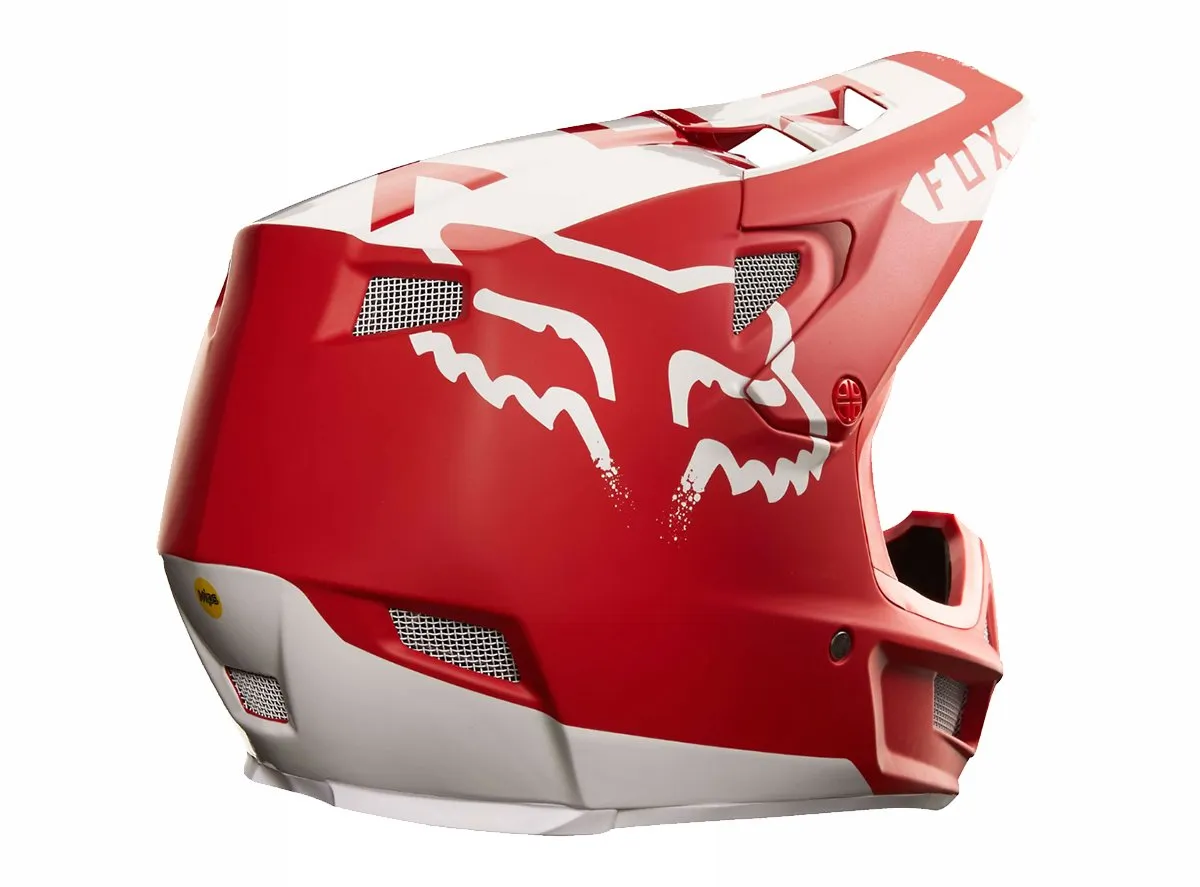 Fox Racing Rampage Pro Carbon Moth Full Face Helmet - Red-White