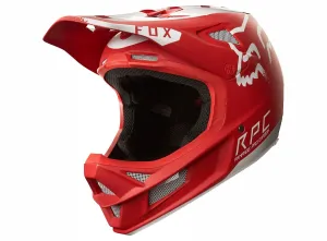 Fox Racing Rampage Pro Carbon Moth Full Face Helmet - Red-White