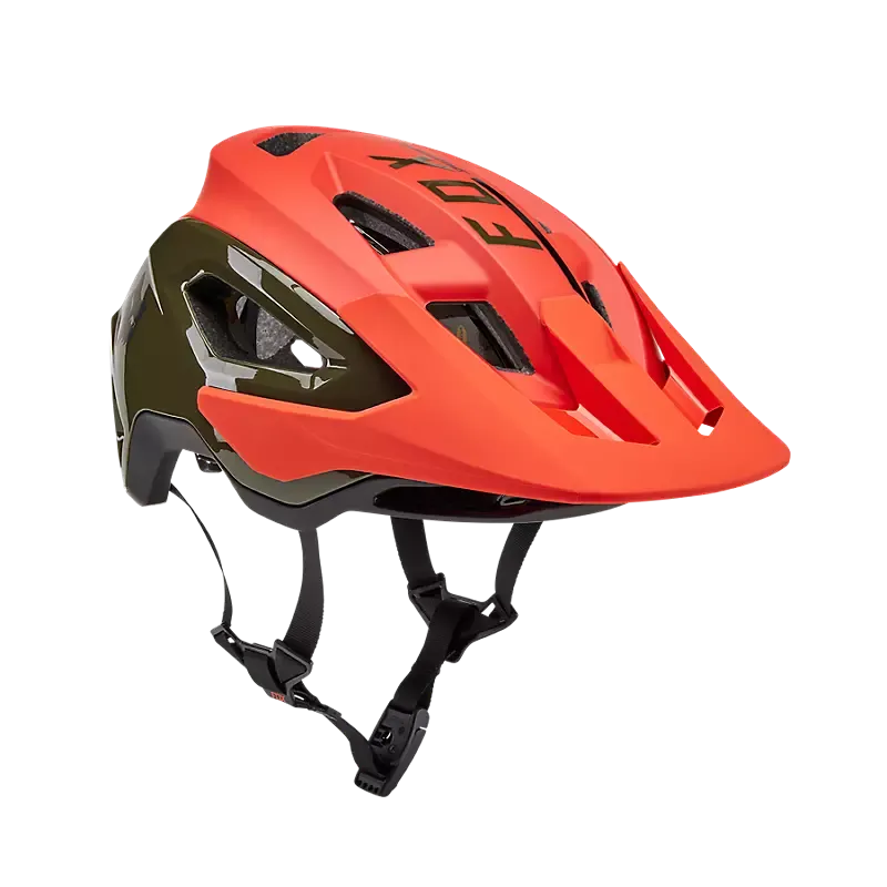 Fox Racing Speedframe Pro MTB Helmet - Blocked -  Orange Flame