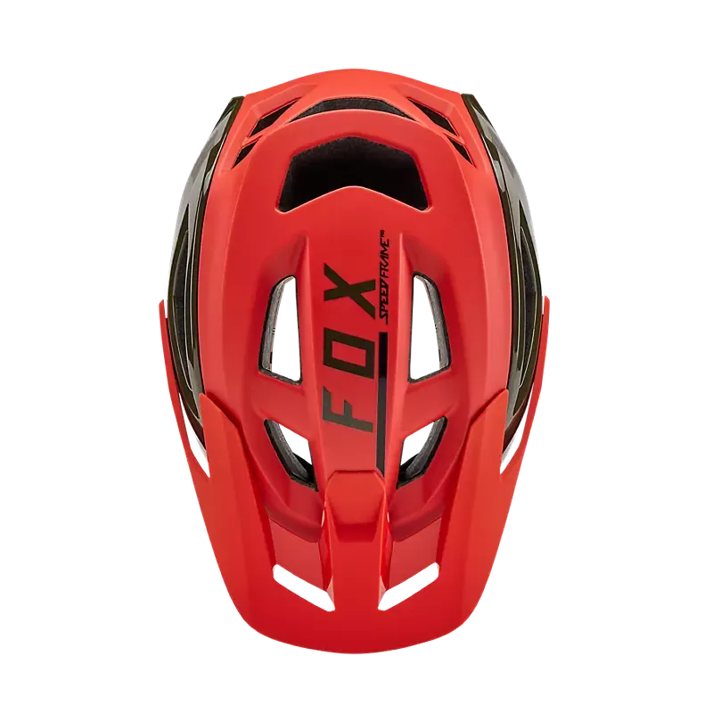 Fox Racing Speedframe Pro MTB Helmet - Blocked -  Orange Flame