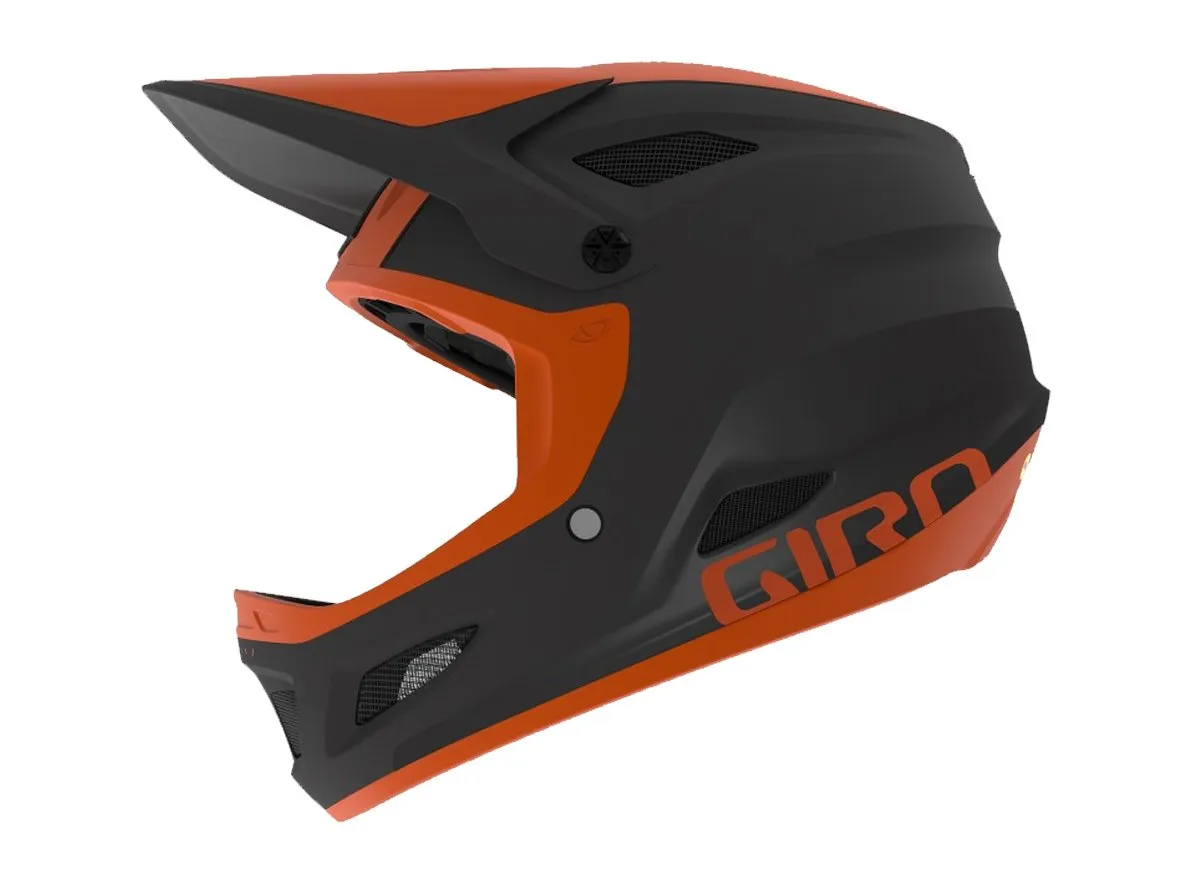 Giro Disciple MIPS Full Face Helmet - Matt Warm Black-Deep Orange - 2019