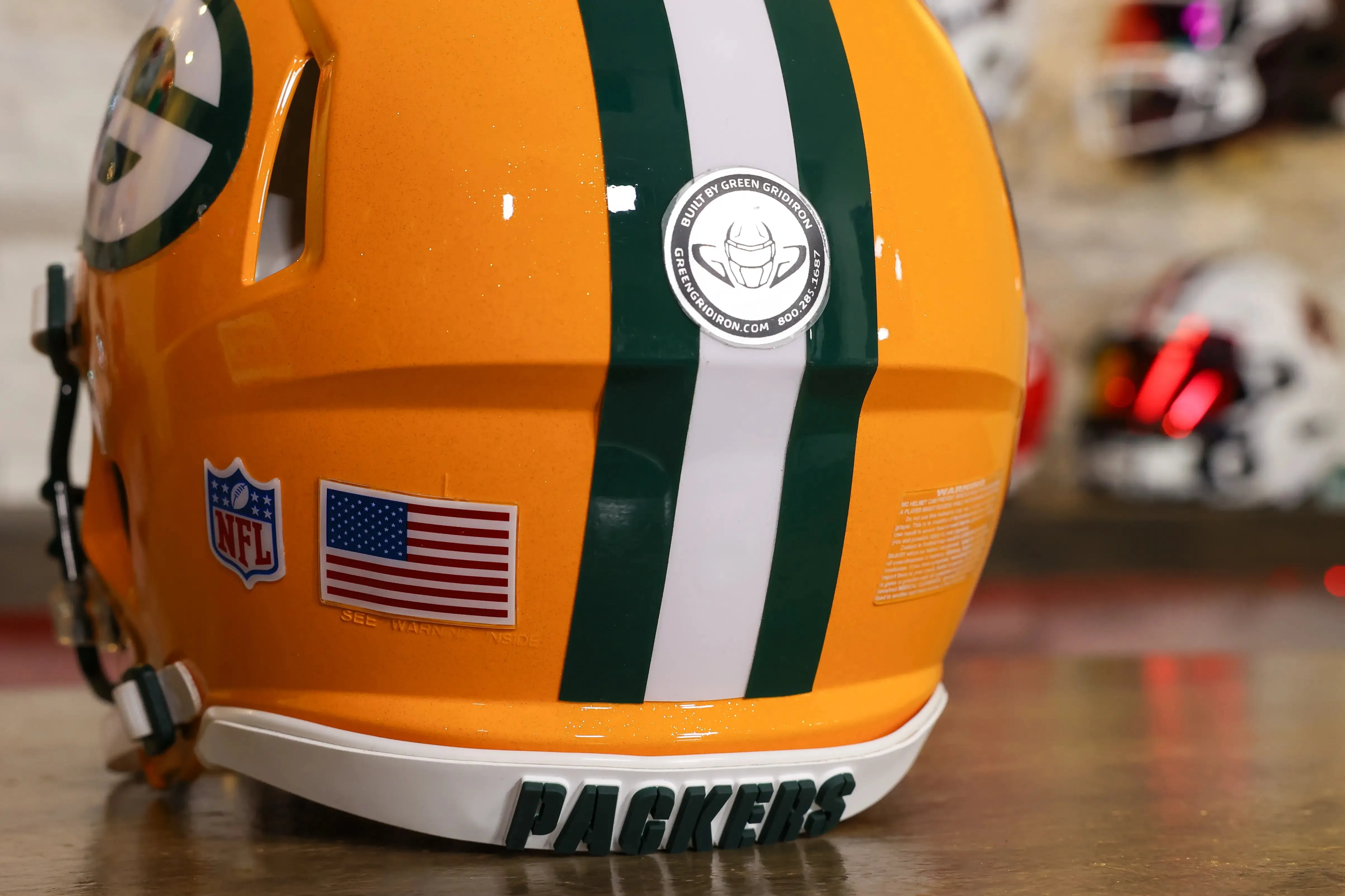 Green Bay Packers Riddell Speed Authentic Helmet - GG Edition