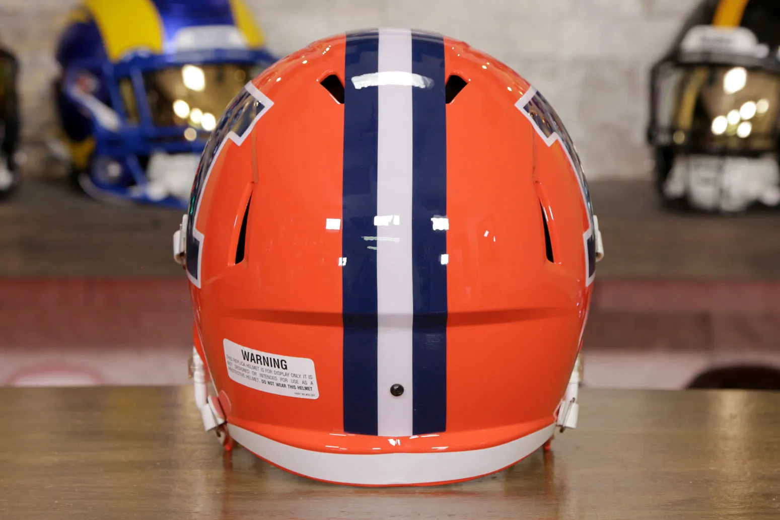 Illinois Fighting Illini Riddell Speed Display Helmet - Orange