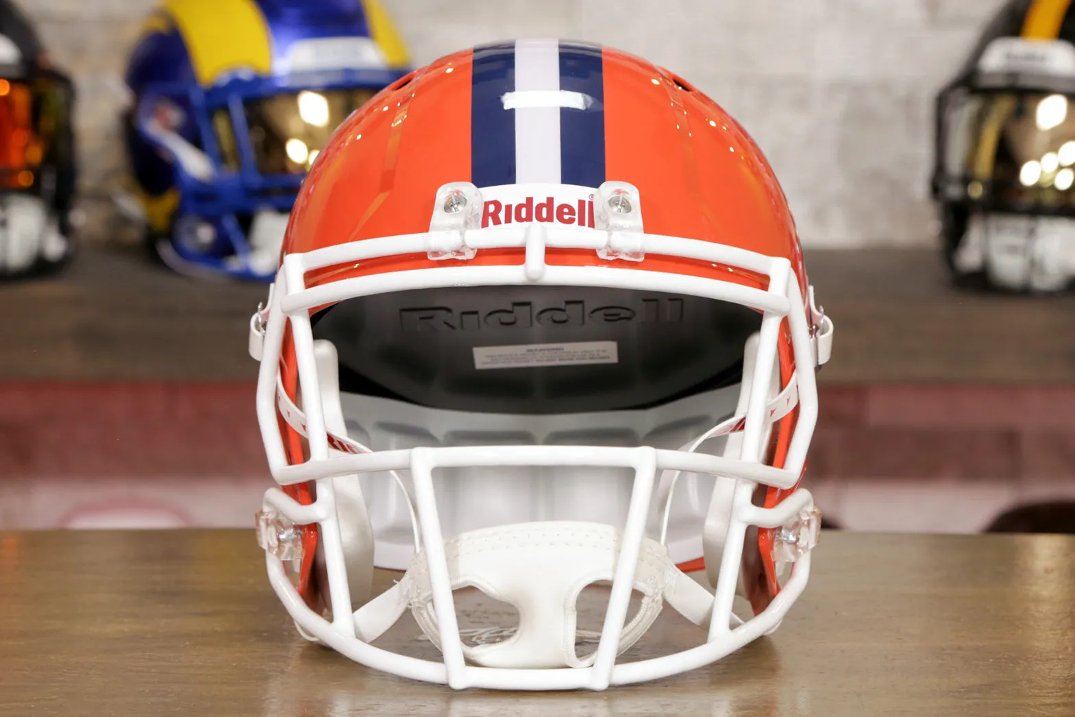 Illinois Fighting Illini Riddell Speed Display Helmet - Orange