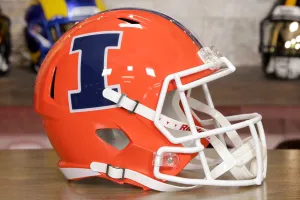 Illinois Fighting Illini Riddell Speed Display Helmet - Orange