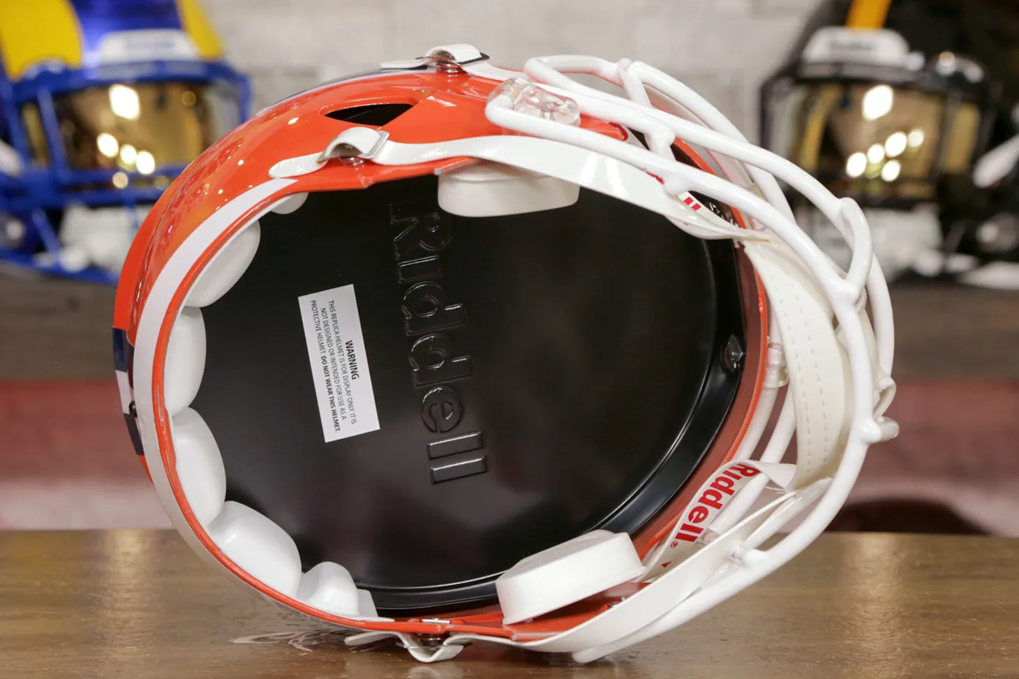 Illinois Fighting Illini Riddell Speed Display Helmet - Orange