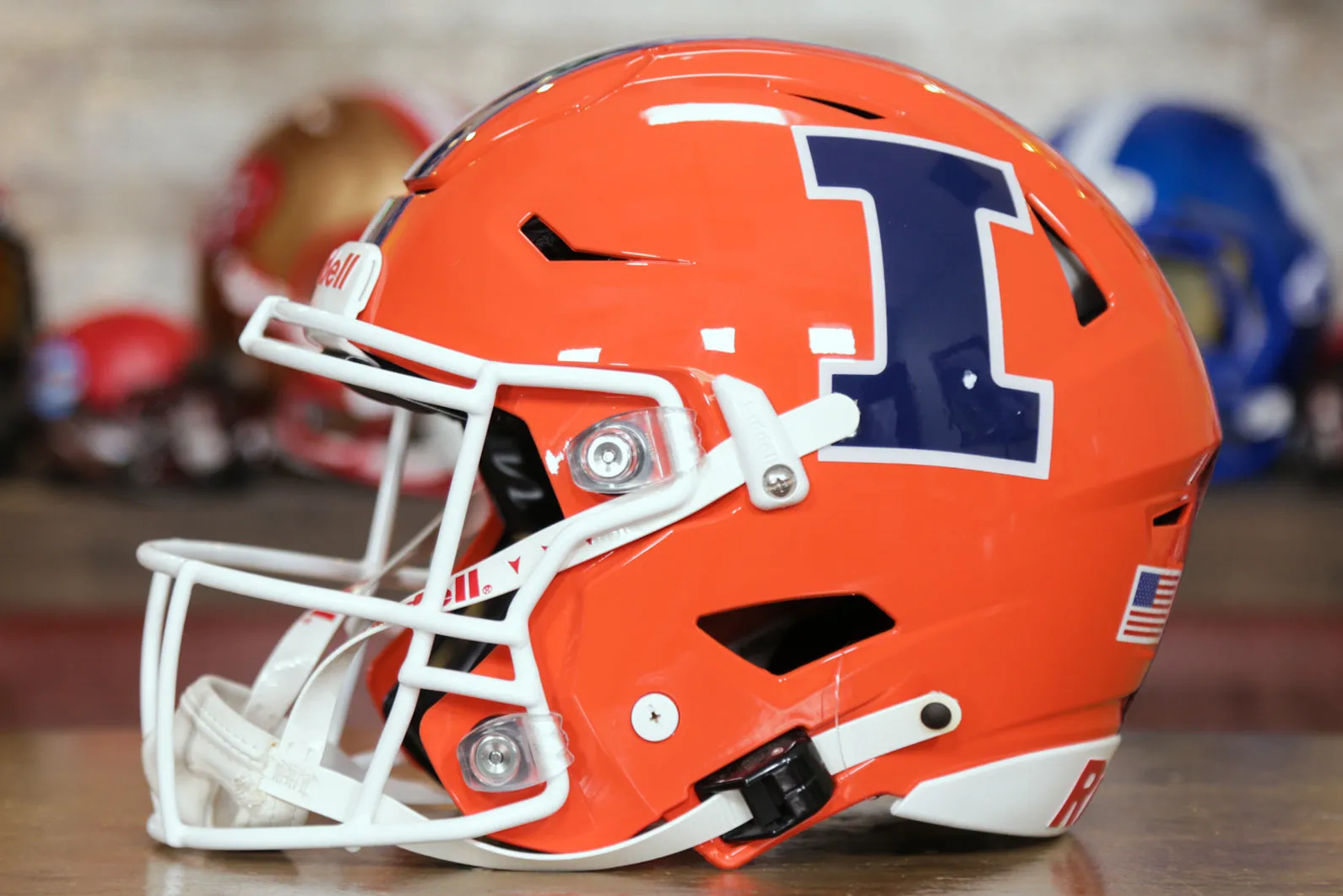 Illinois Fighting Illini Riddell Speedflex Authentic Helmet - Orange