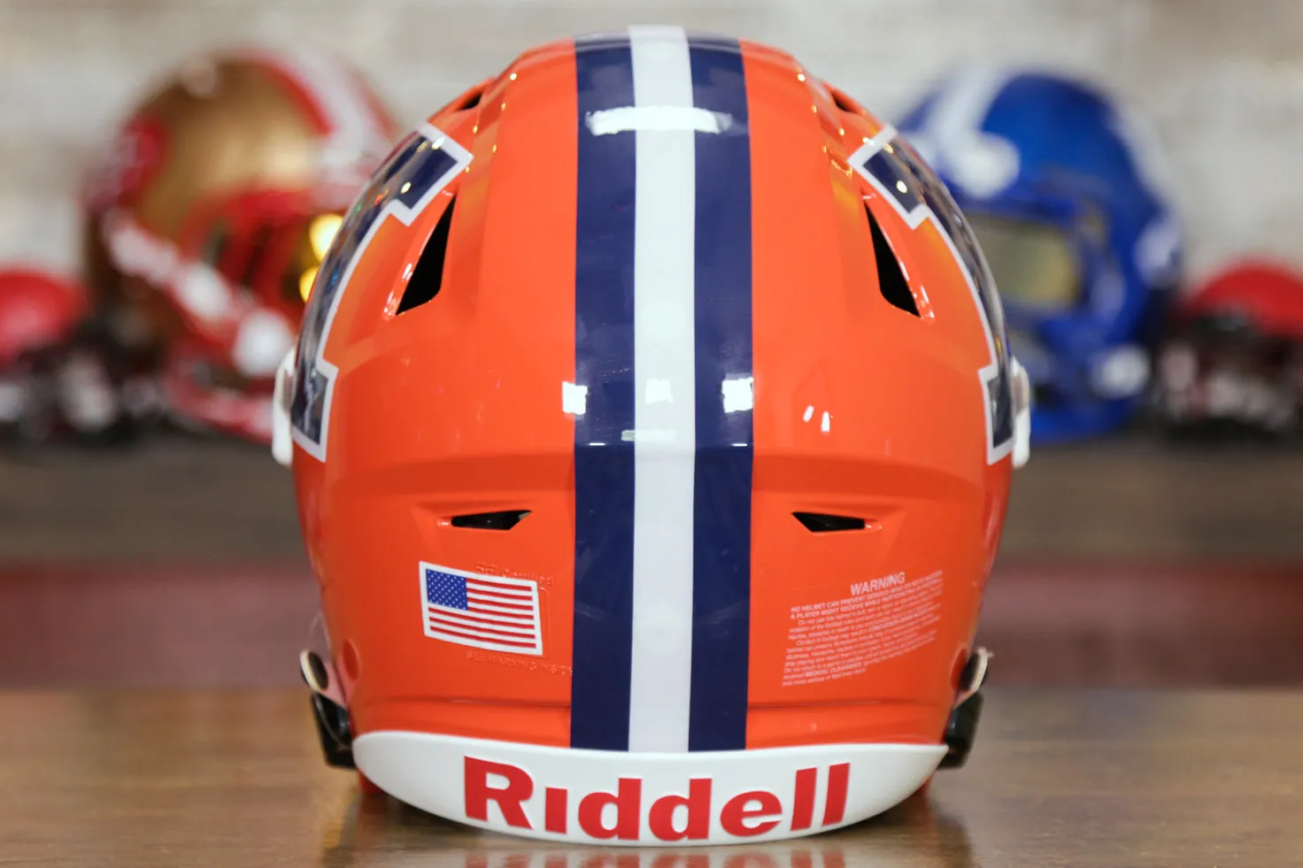 Illinois Fighting Illini Riddell Speedflex Authentic Helmet - Orange