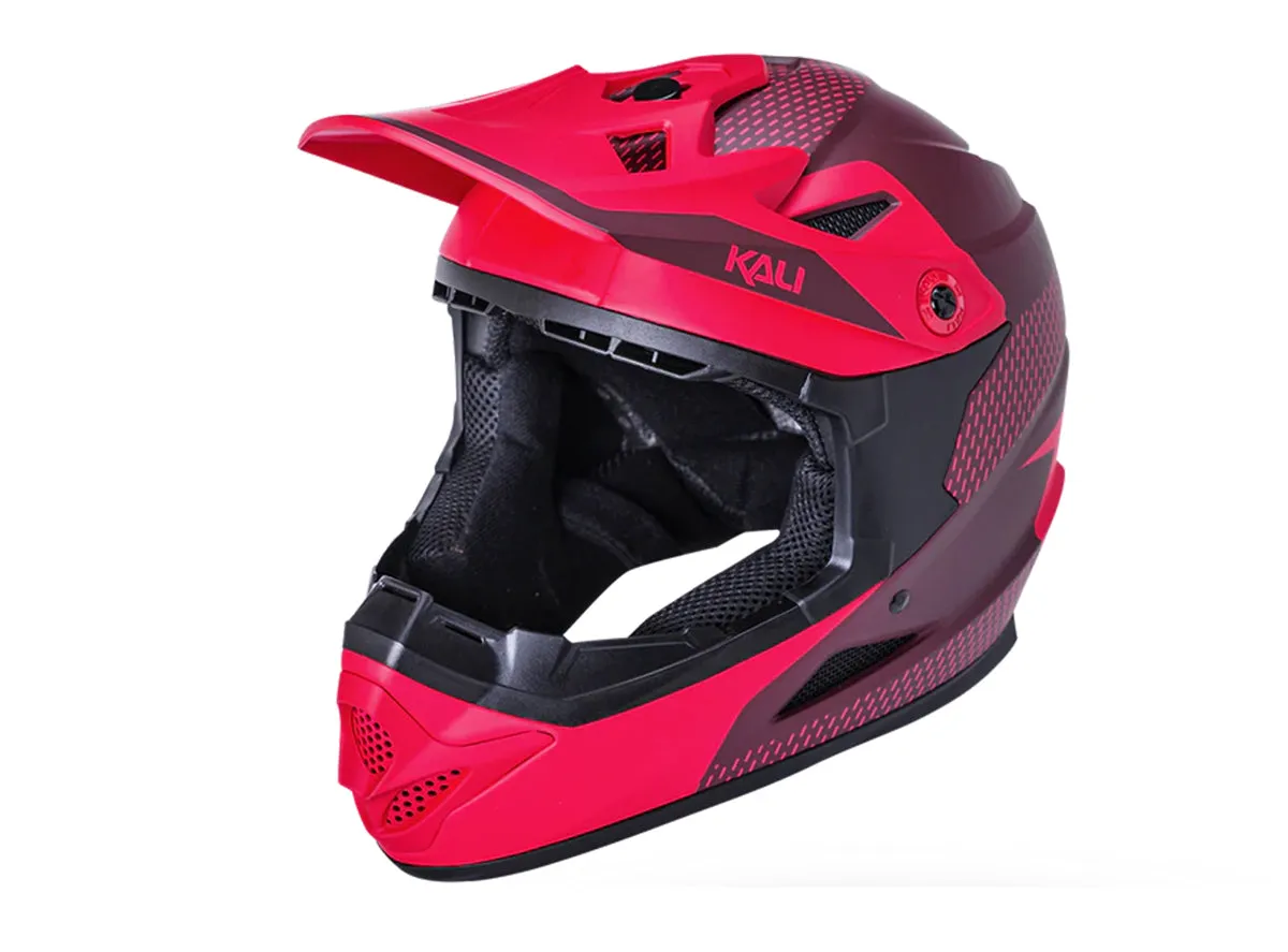 Kali Zoka Full Face Helmet - Dash Matt Red-Burgandy