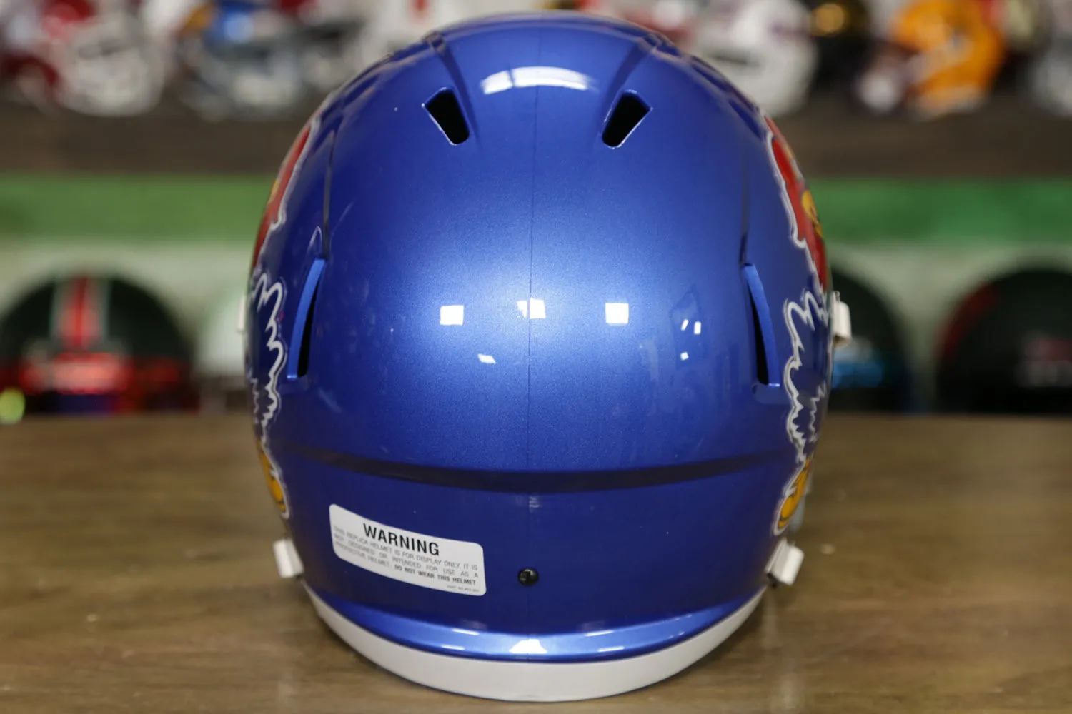 Kansas Jayhawks Riddell Speed Display Helmet - Oversized Big Jay