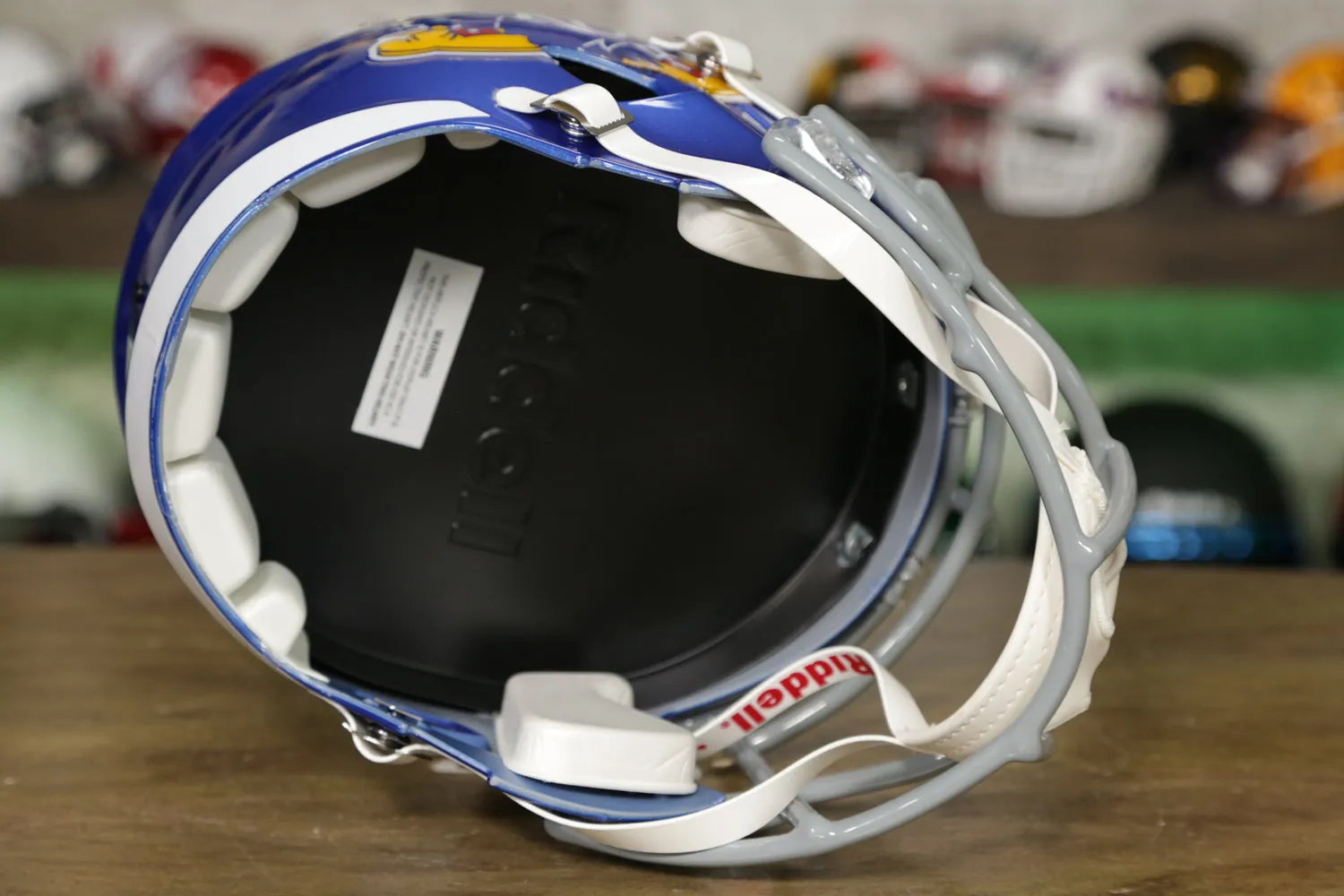 Kansas Jayhawks Riddell Speed Display Helmet - Oversized Big Jay