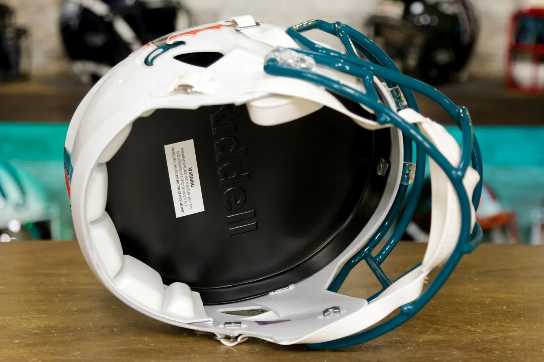 Miami Dolphins Riddell Speed Display Helmet - 1996-2012 Throwback