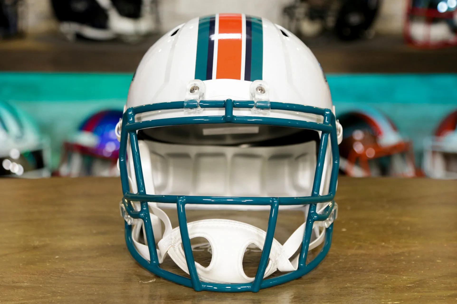Miami Dolphins Riddell Speed Display Helmet - 1996-2012 Throwback