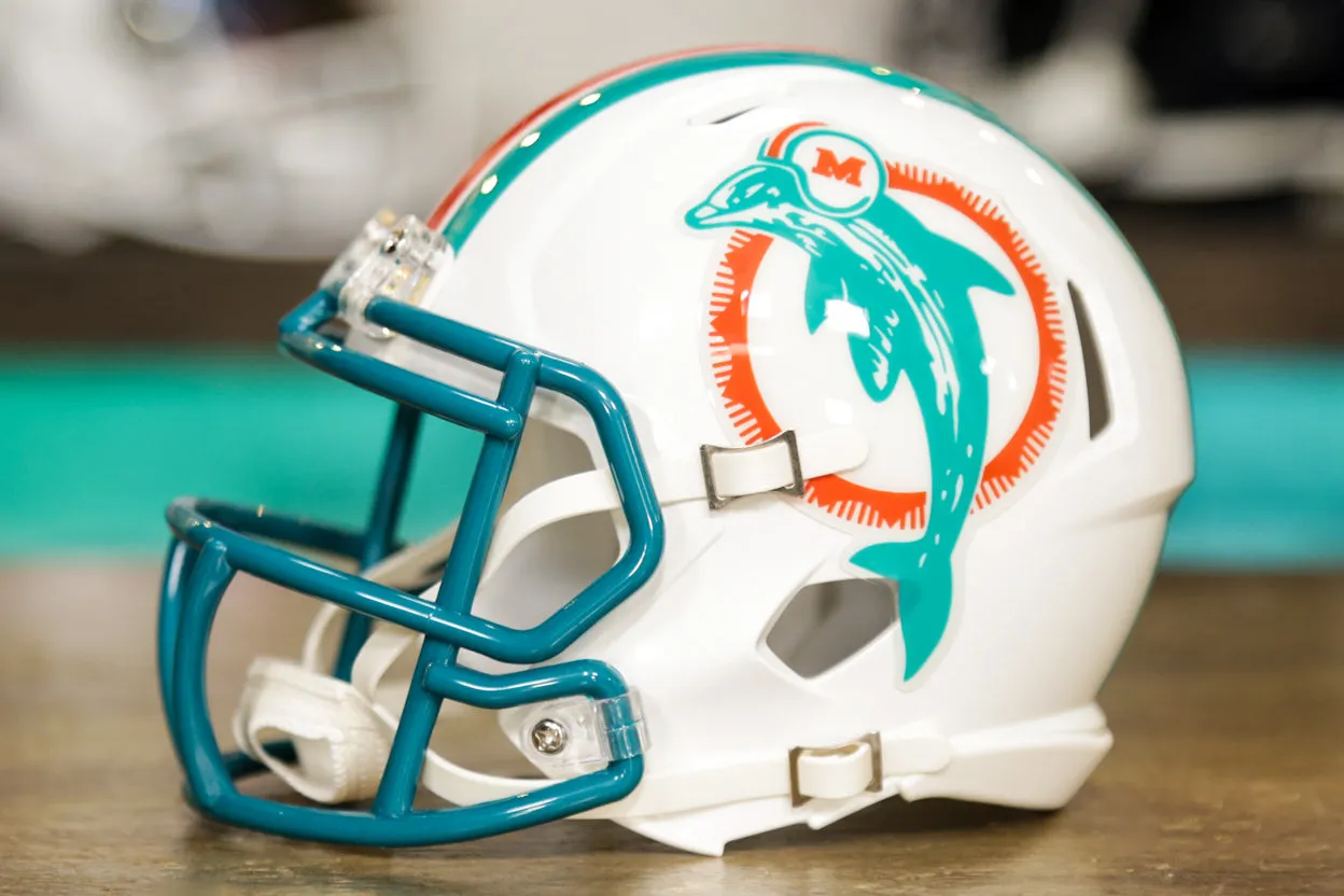 Miami Dolphins Riddell Speed Mini Helmet - 1980-1996 Throwback