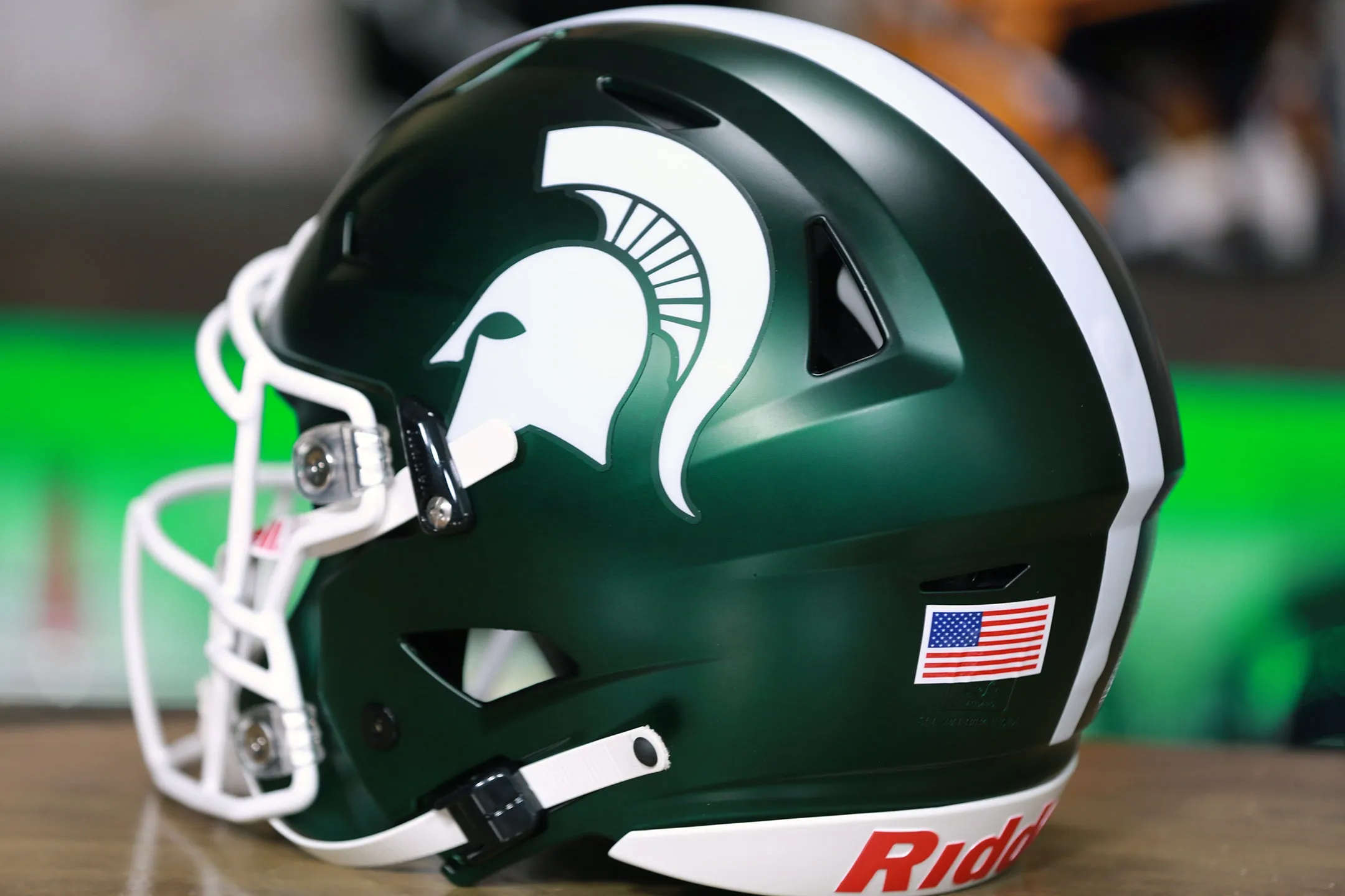 Michigan State Spartans Riddell SpeedFlex Helmet - Satin Green