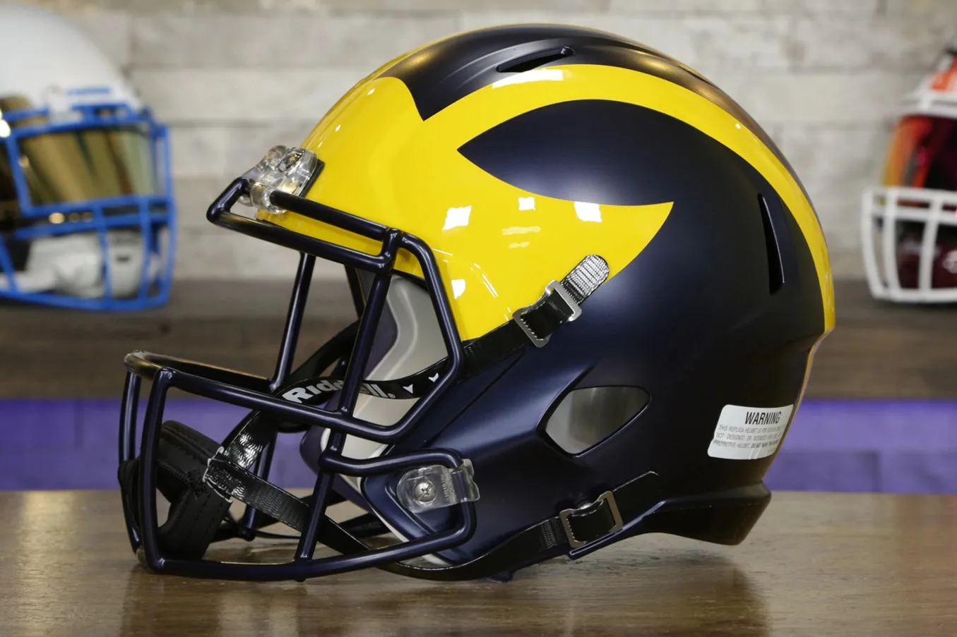 Michigan Wolverines Riddell Speed Display Helmet