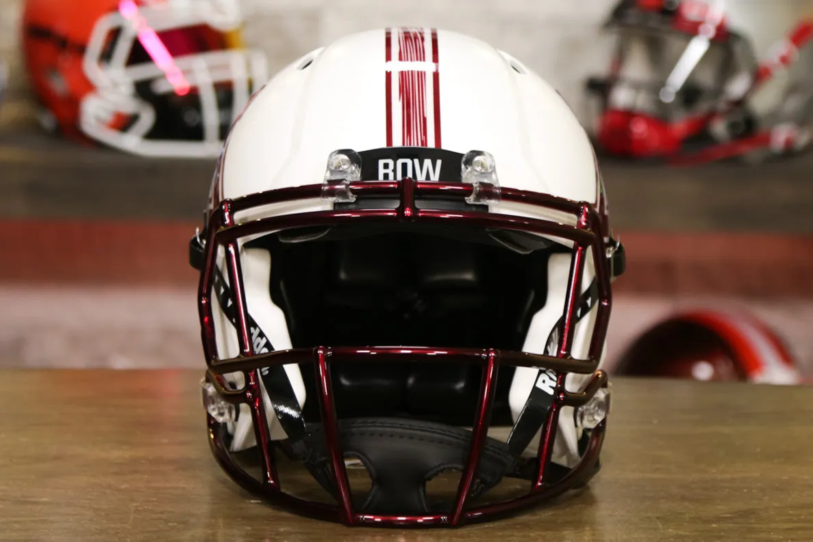 Minnesota Golden Gophers Riddell Speed Authentic Helmet - White w/Chrome Red