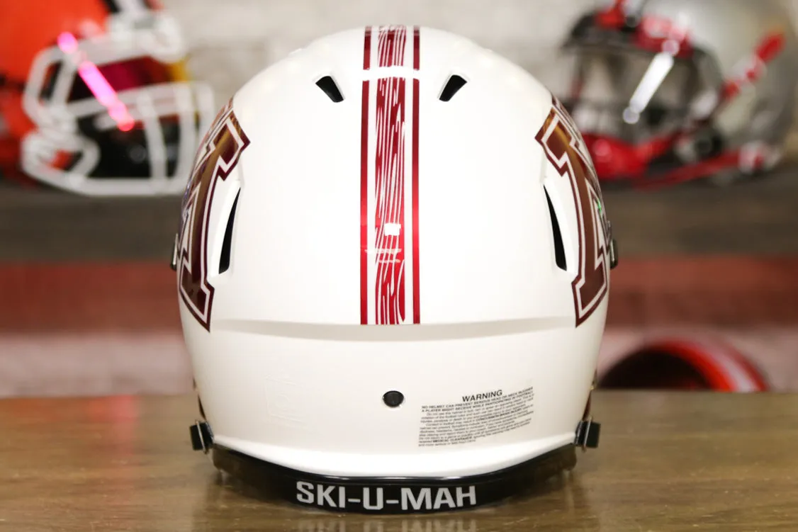 Minnesota Golden Gophers Riddell Speed Authentic Helmet - White w/Chrome Red