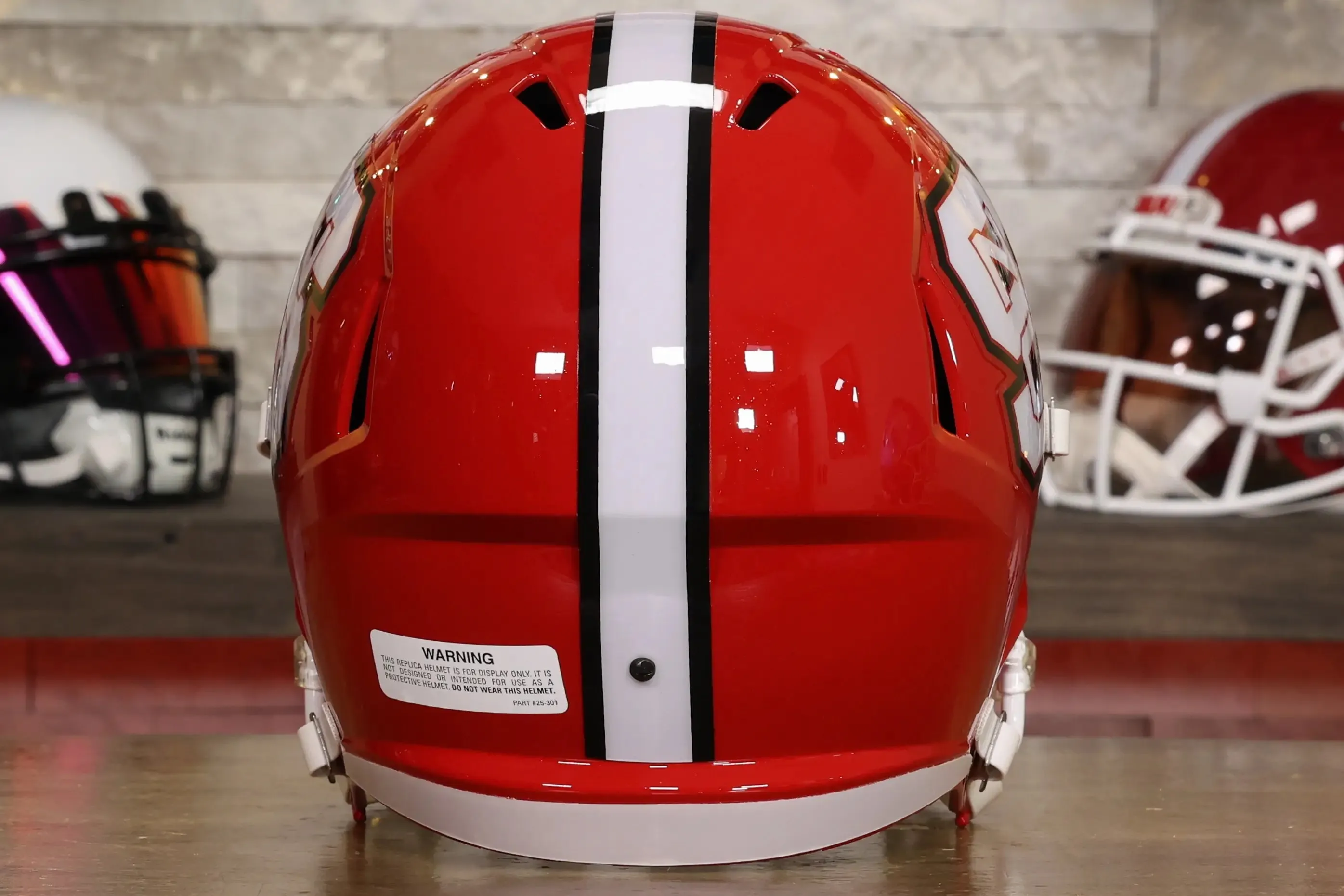 NC State Wolfpack Riddell Speed Display Helmet - Red Script