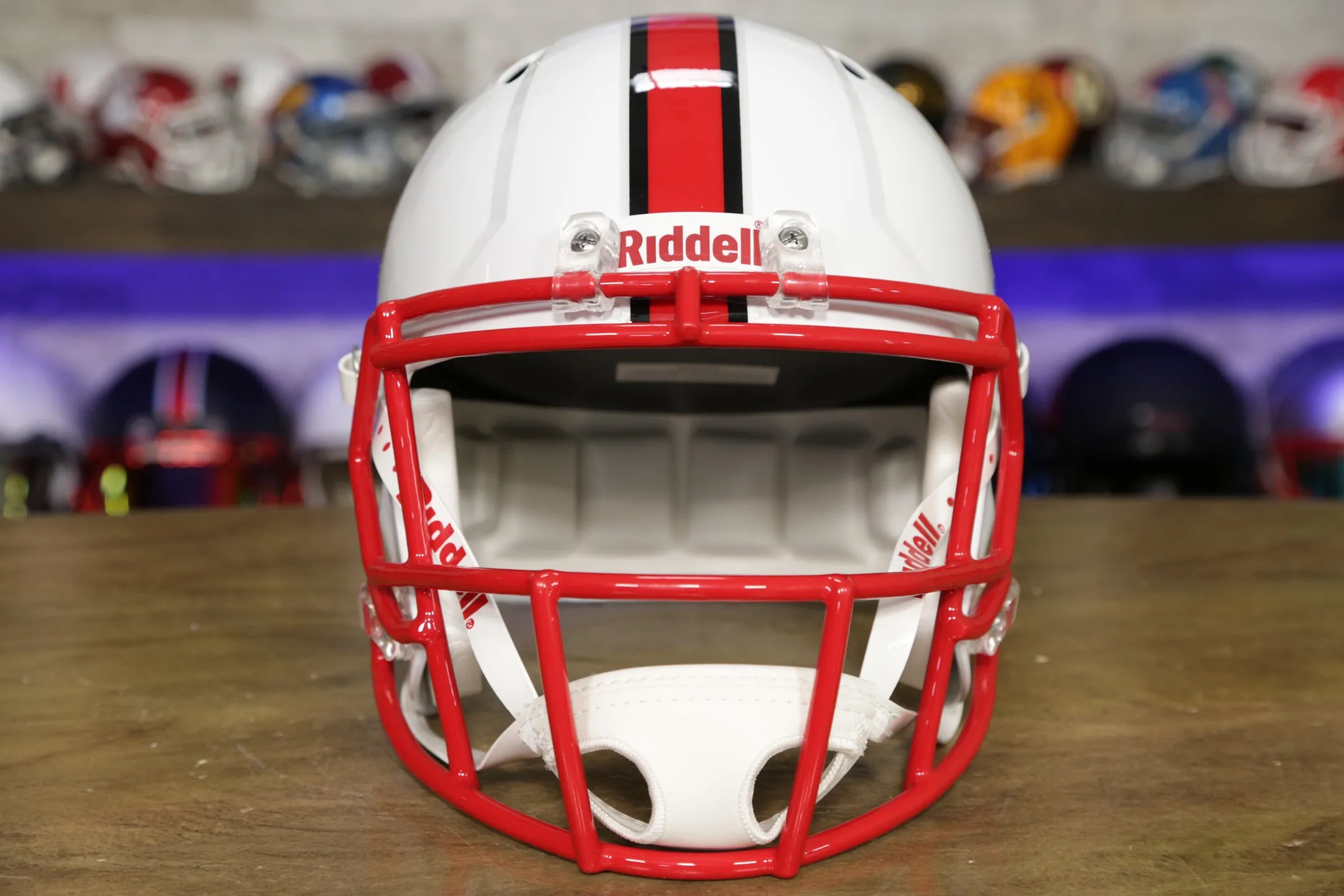 NC State Wolfpack Riddell Speed Display Helmet - White Tuffy
