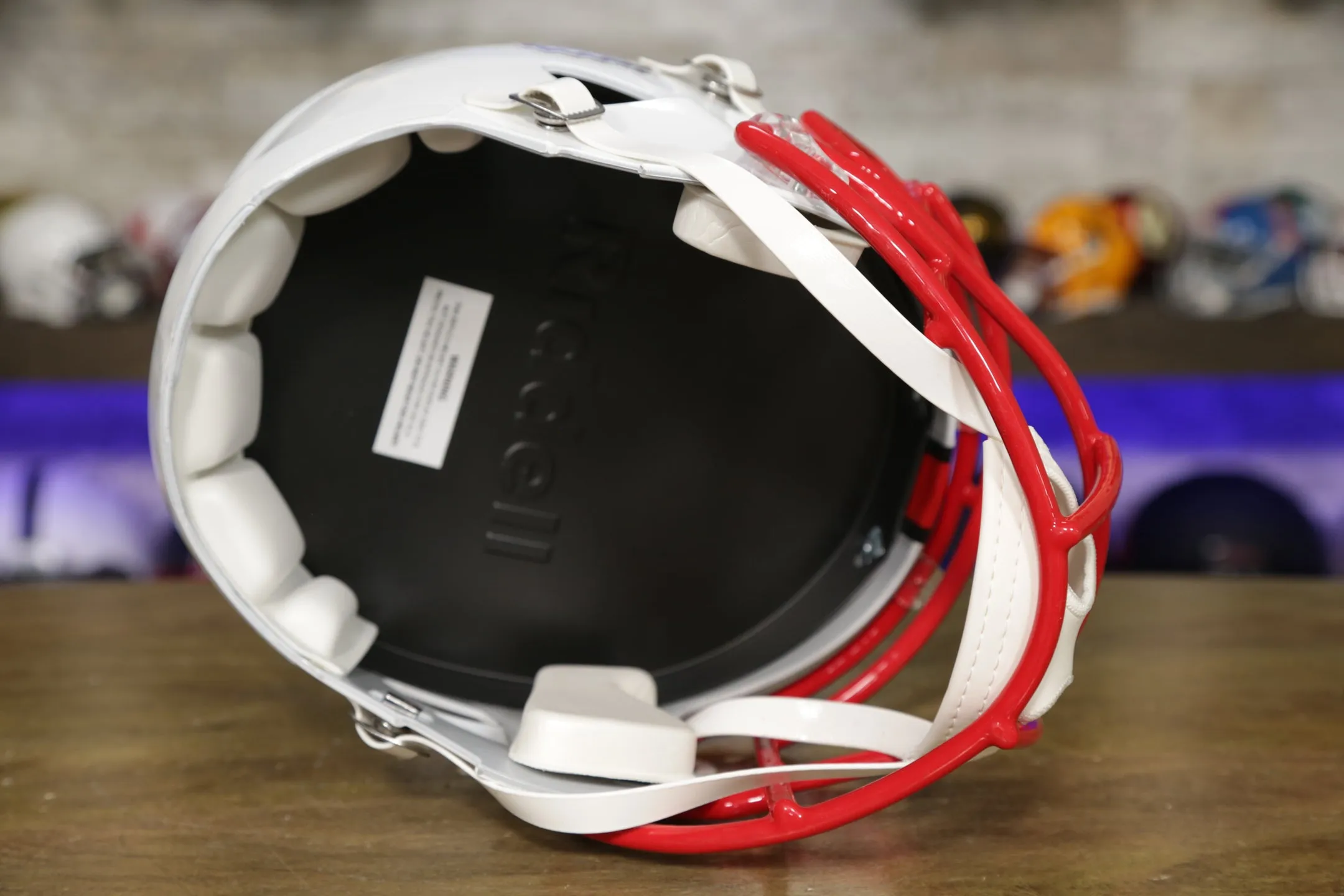 NC State Wolfpack Riddell Speed Display Helmet - White Tuffy