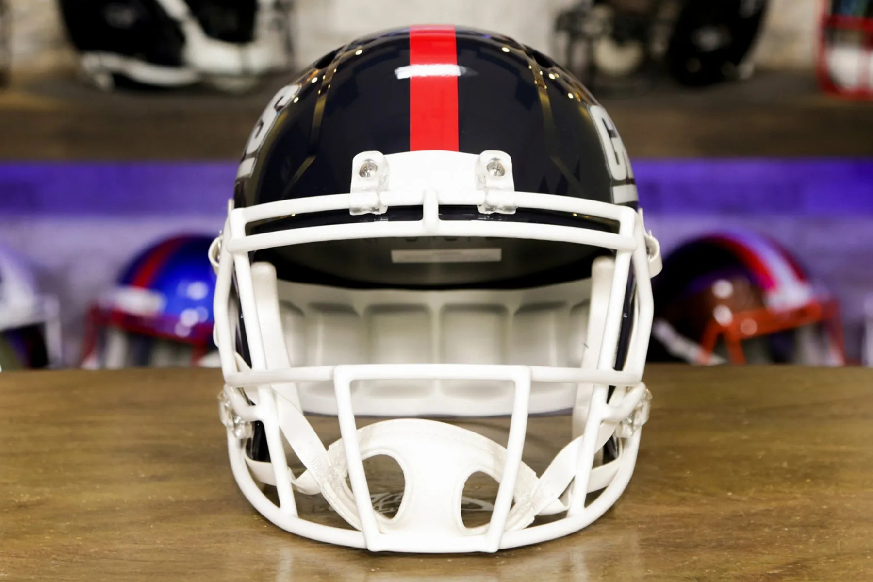 New York Giants Riddell Speed Display Helmet - 1981-1999 Throwback