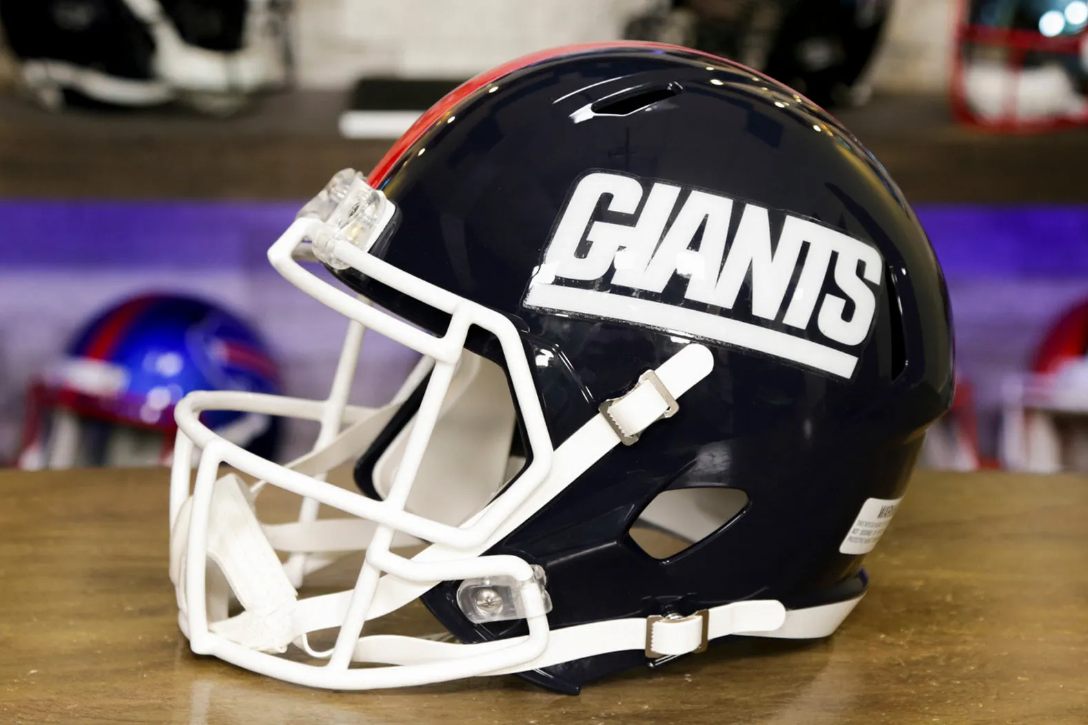 New York Giants Riddell Speed Display Helmet - 1981-1999 Throwback