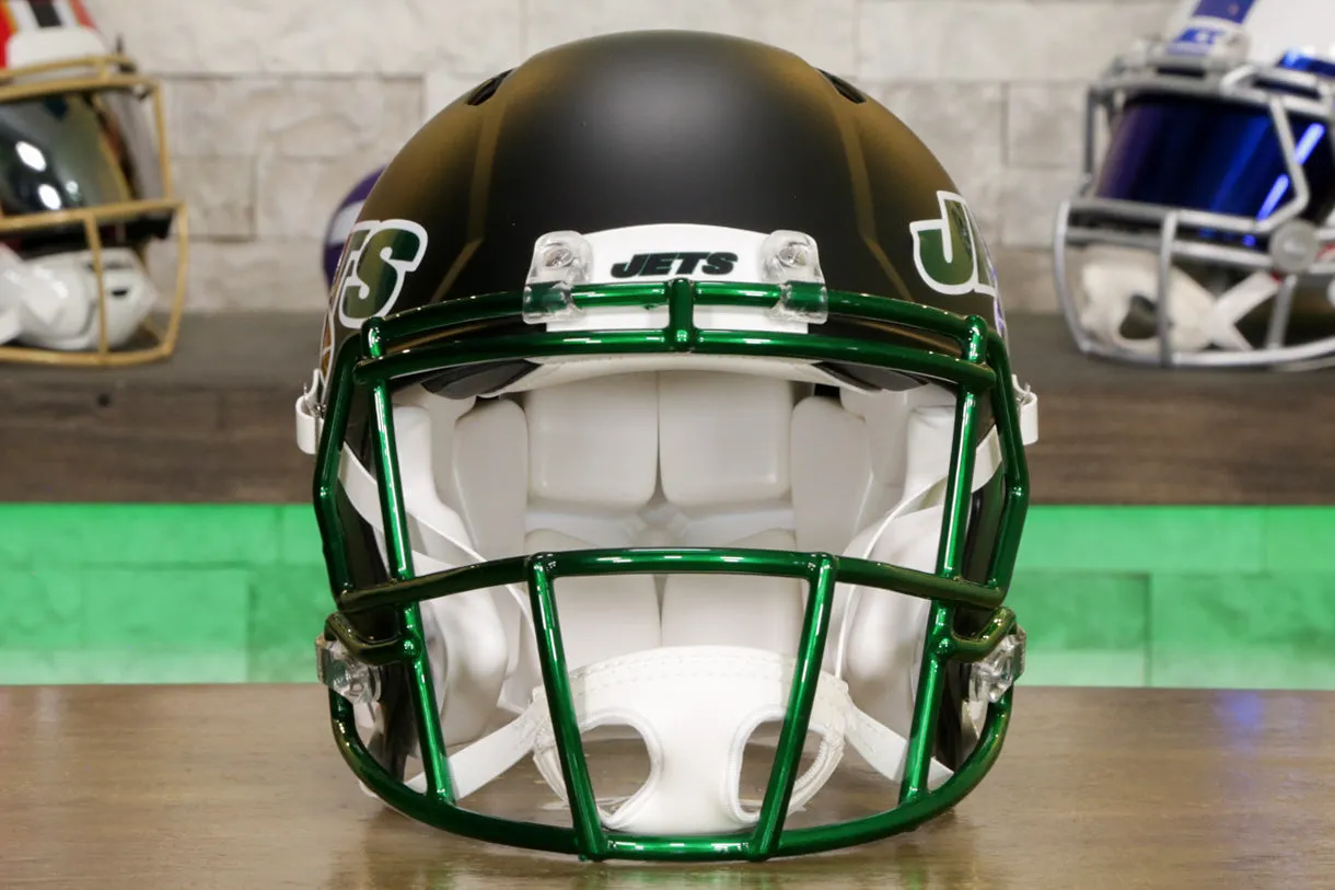 New York Jets Riddell Authentic Helmet - Stealth Black Alternate
