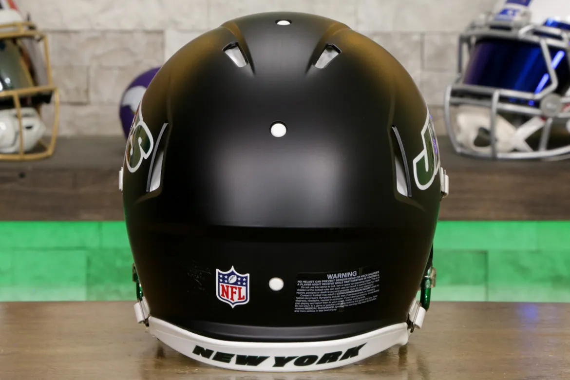 New York Jets Riddell Authentic Helmet - Stealth Black Alternate